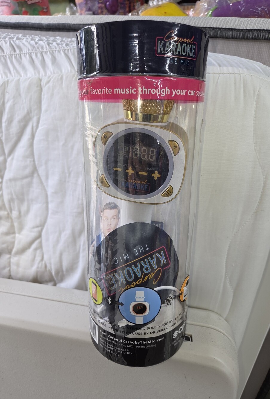 The Mic Portable Bluetooth Karaoke Speaker - Gold and White